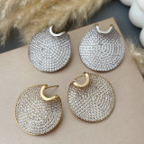 Pave zircon fashion earrings