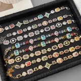 Pave zircon colorful bracelet