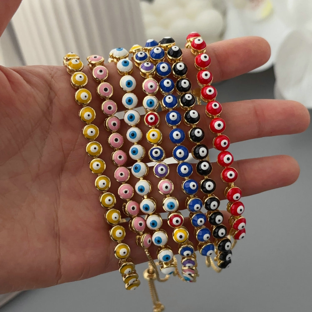 Enamel eye bracelet