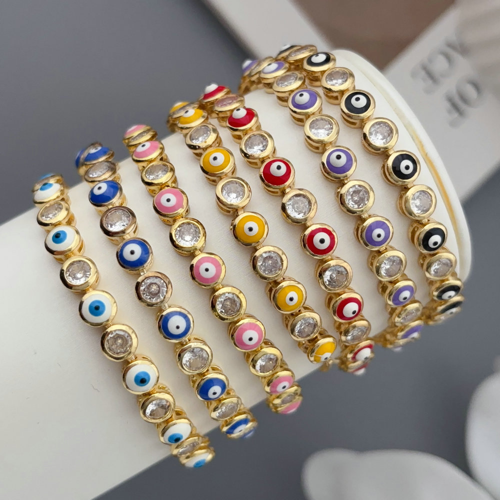 Enamel eye bracelet