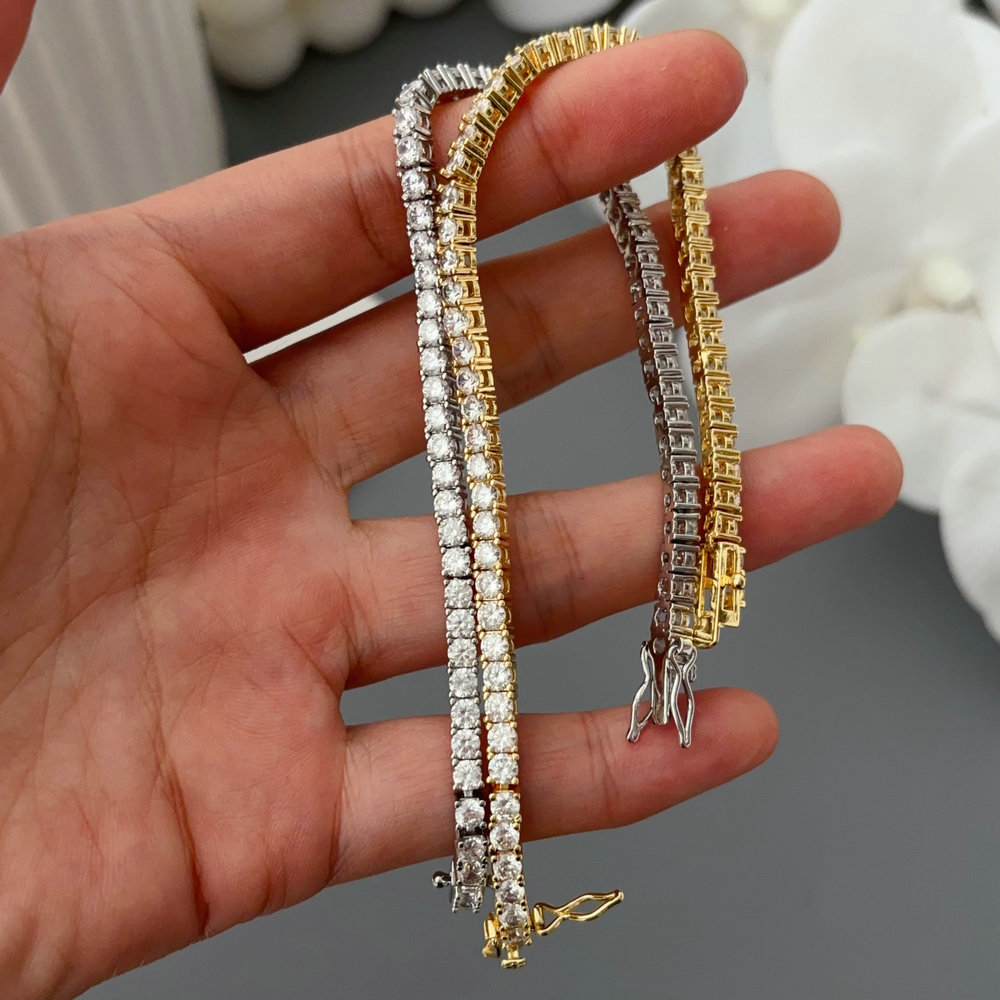 Tennis chain bracelet