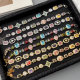 Pave zircon colorful bracelet
