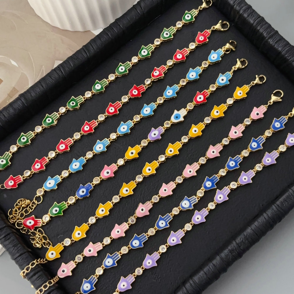Enamel hand bracelet