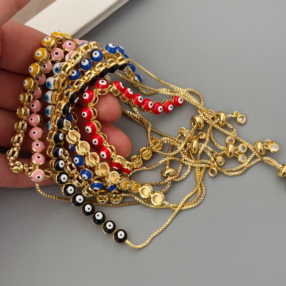 Enamel eye bracelet