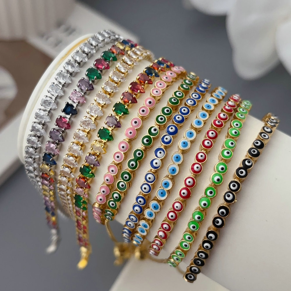 Enamel eye bracelet