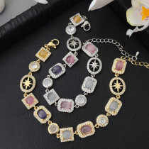 Pave gemstone bracelet