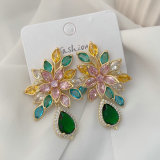 Colorful flower earrings