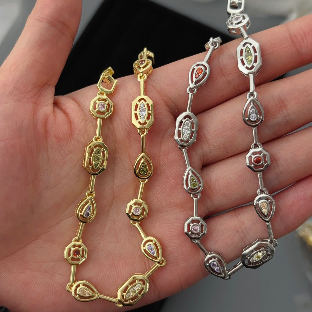Pave tennise chain bracelet