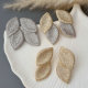 Pave zircon leaf earrings