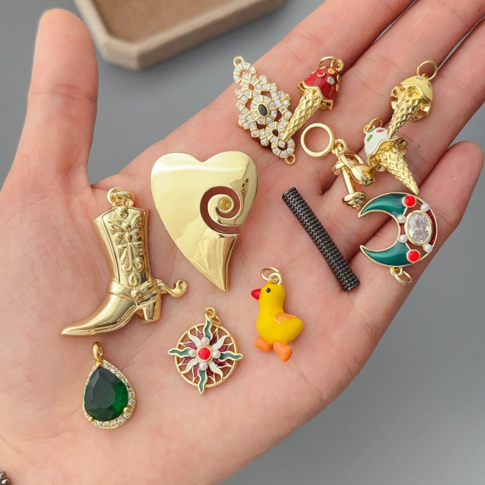 Metal heart charm