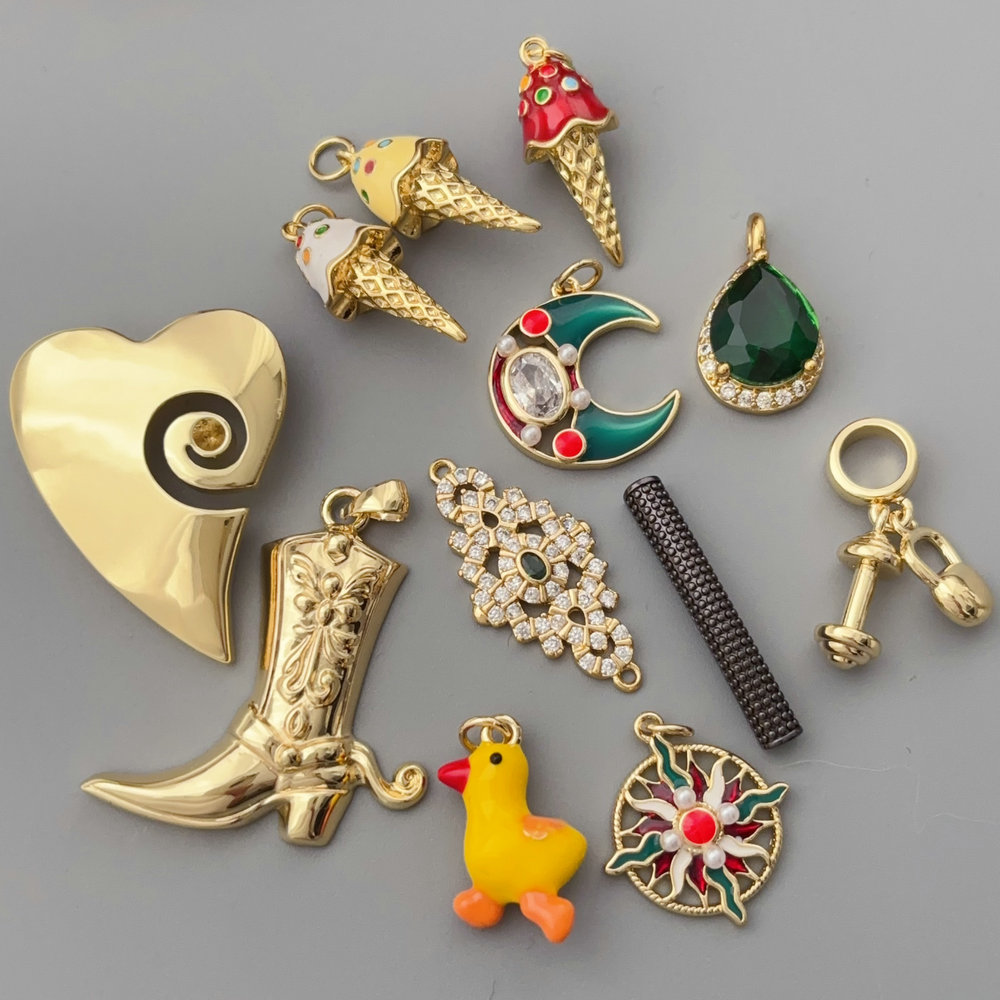 Metal heart charm