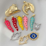 Enamel Chili  charm