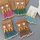 Handmade tassel pearl earrings