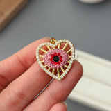 Pave zircon heart charm