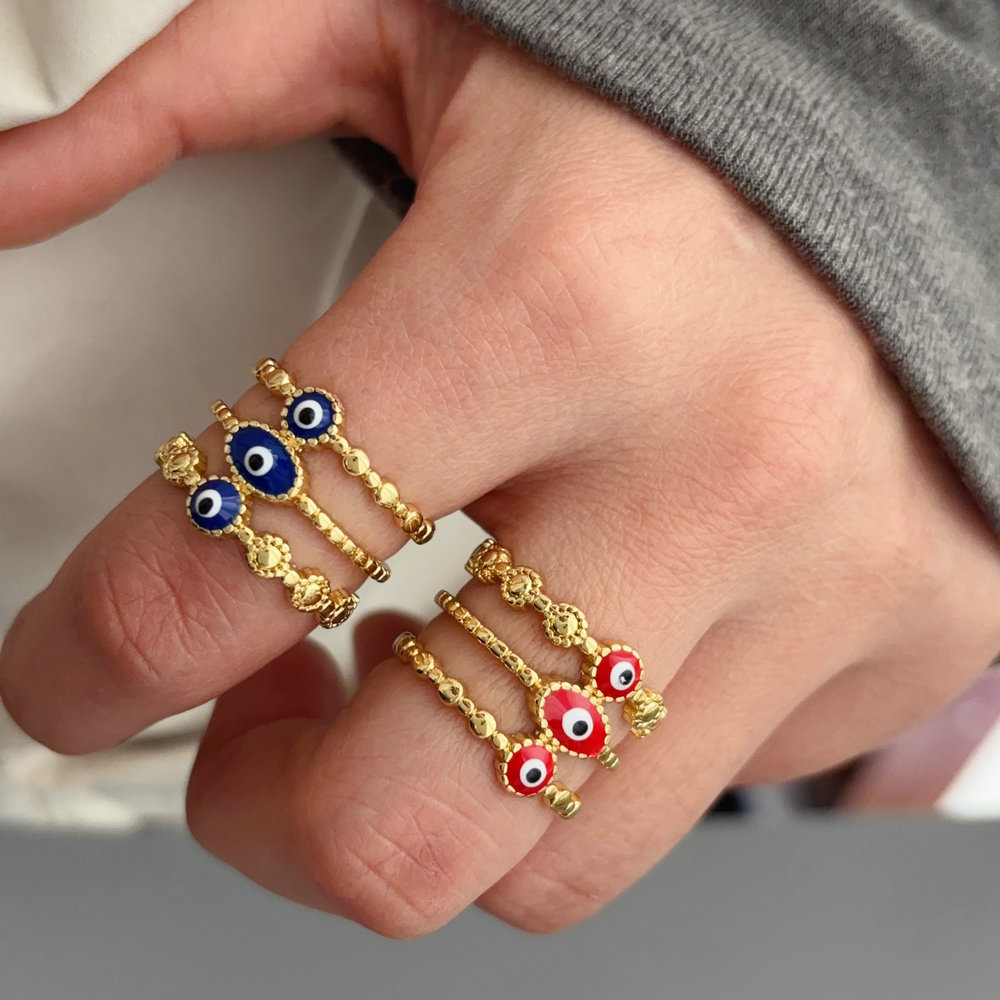 Enamel eye ring