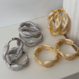 Pave zircon twist hoop small 3.5$ big 4.5$