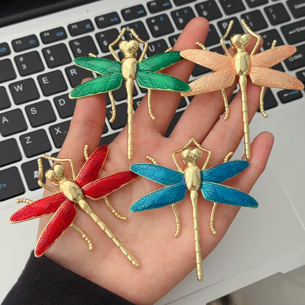 enamel dragonfly pendant