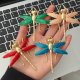 enamel dragonfly pendant