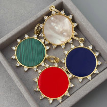 Shell sunflower pendant