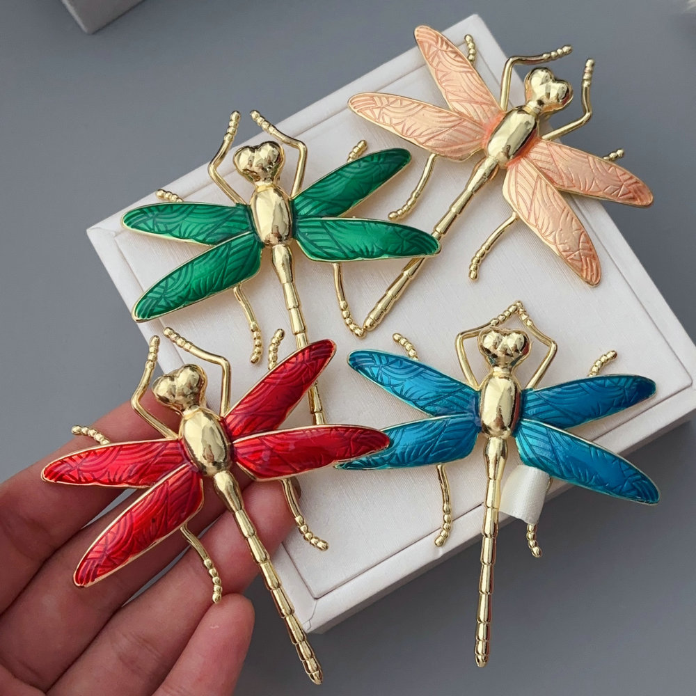 enamel dragonfly pendant