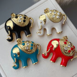 Enamel elephant pendant