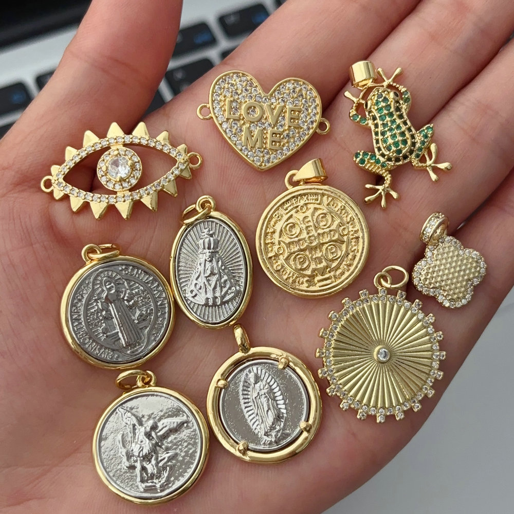 Pave eye charm