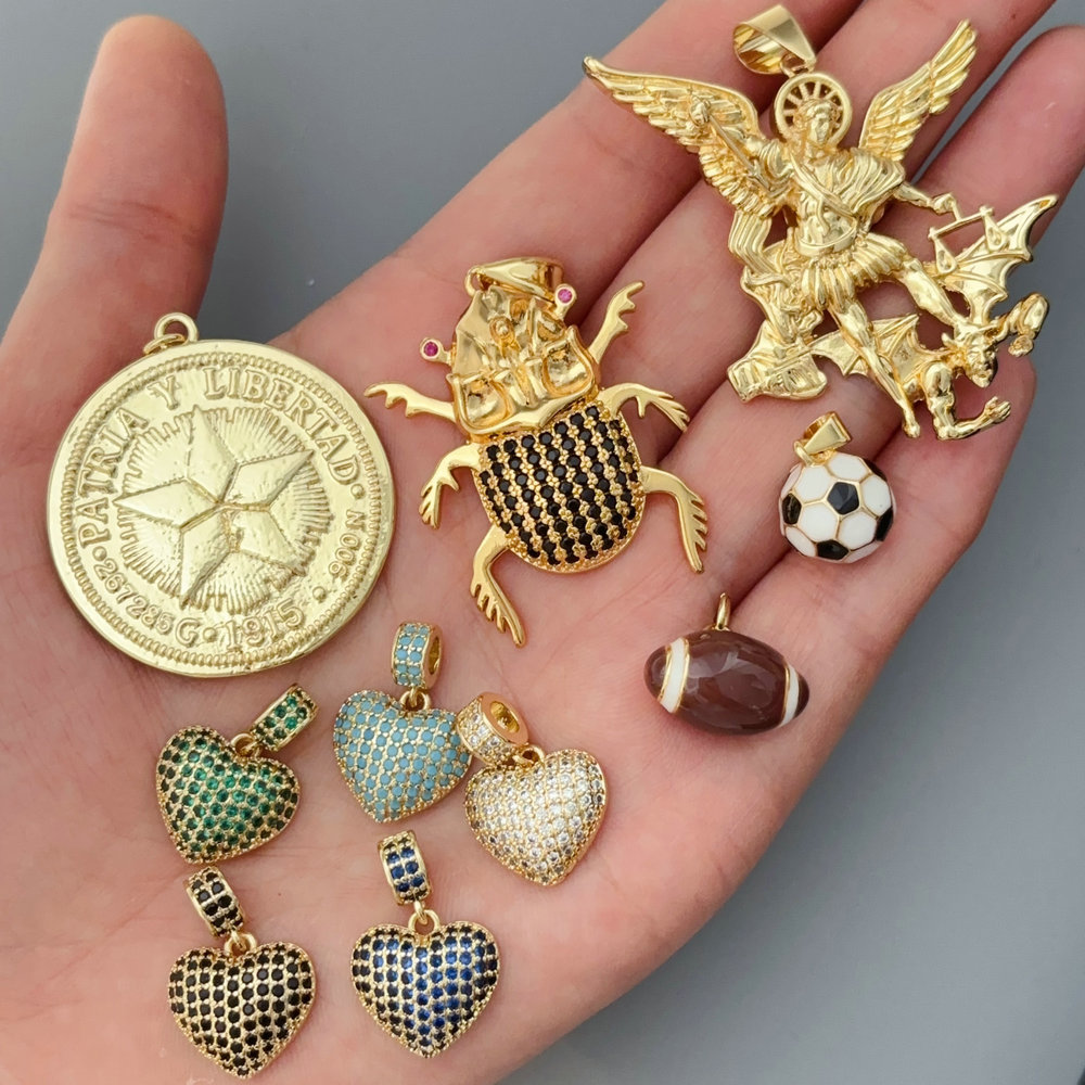 Pave heart charm