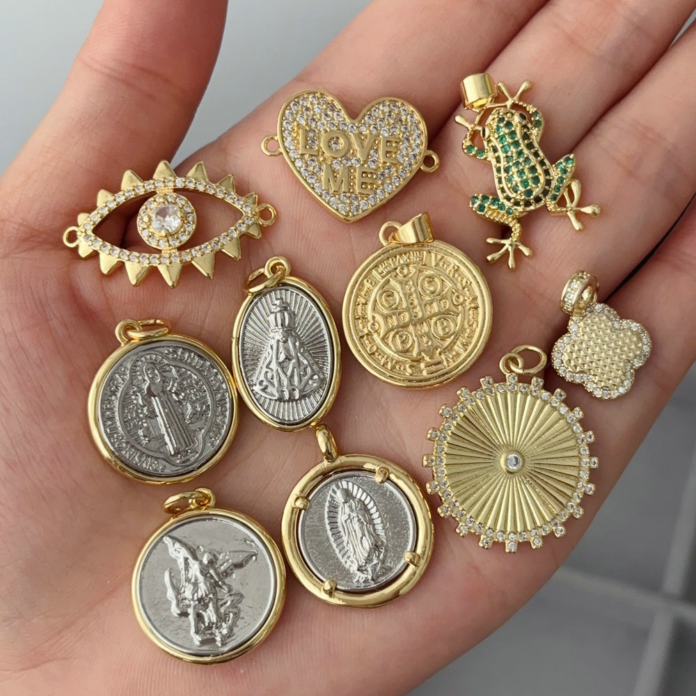 Pave eye charm