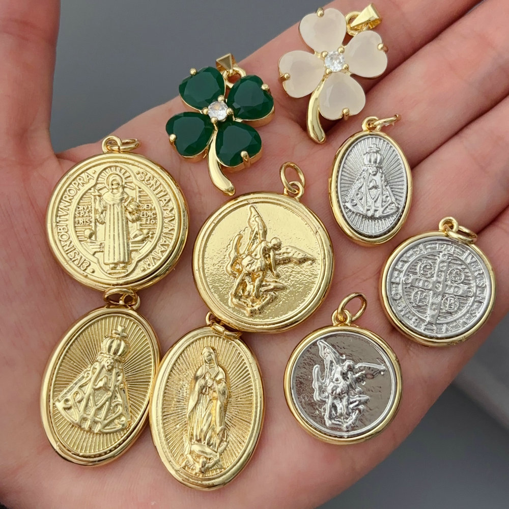 Pave clover charm