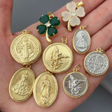 Pave clover charm