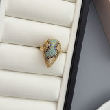 Pave eye ring