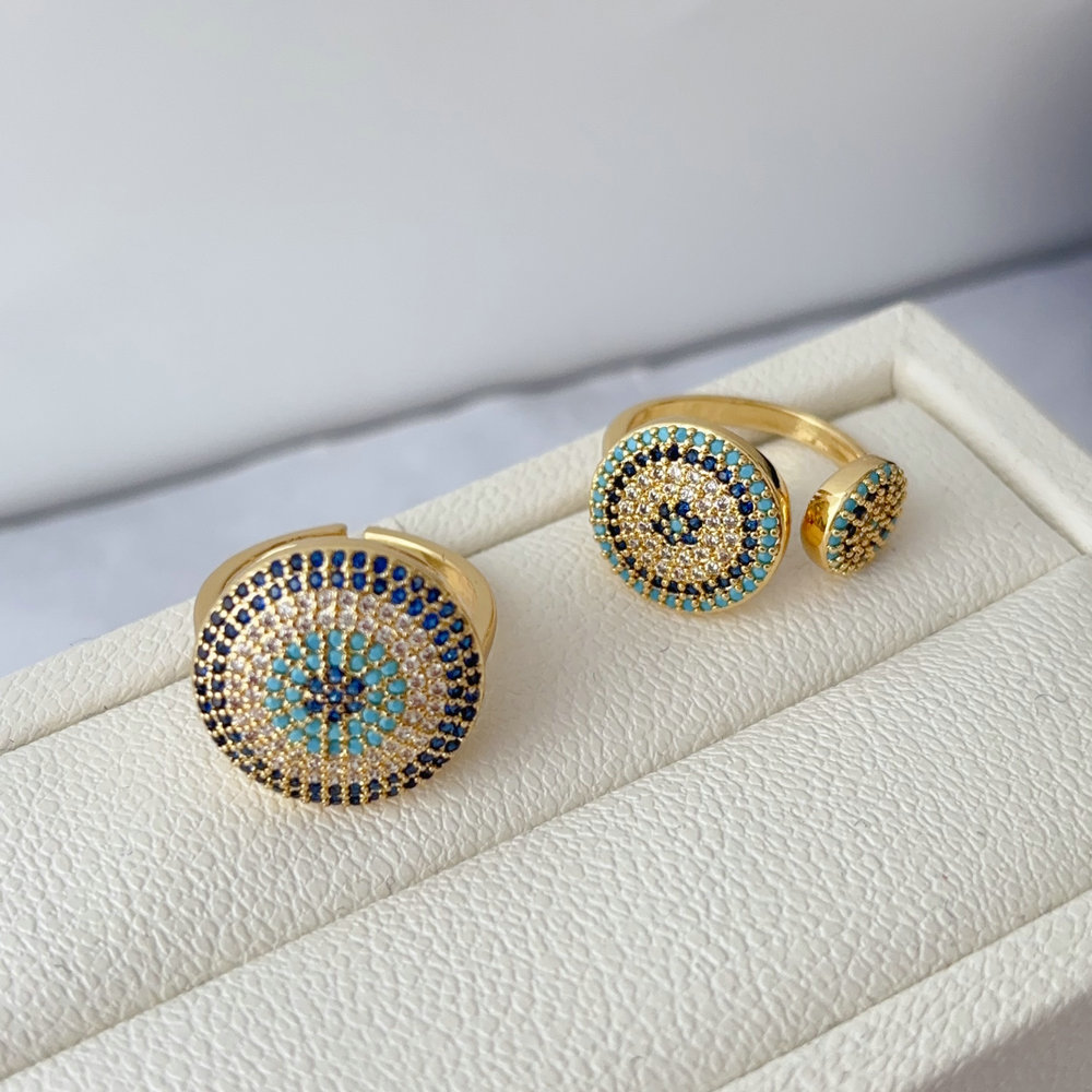 Pave zircon eye ring