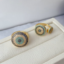 Pave zircon eye ring