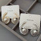 Pave zircon pearl earrings