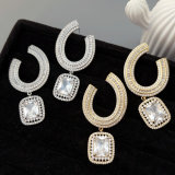 Pave zircon party earrings