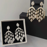 Pave zircon tassel party earrings