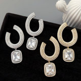 Pave zircon party earrings