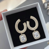 Pave zircon party earrings