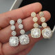Pave zircon teardrop earrings