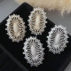 pave zircon chunky oval earrings