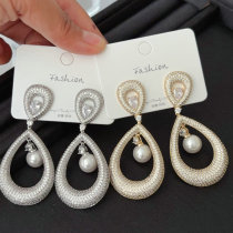 Pave teardrop earrings