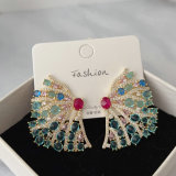 Pave zircon wing earrings