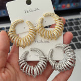 Pave zircon party earrings