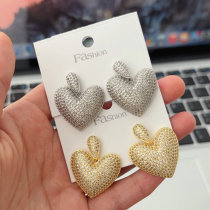 zircon heart earrigs