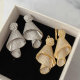 Pave zircon fan earrings