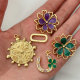 Enamel flower pendant