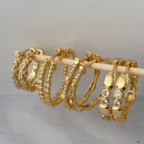 Pave fashion hoop