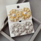 Pave zirconn flower earrings