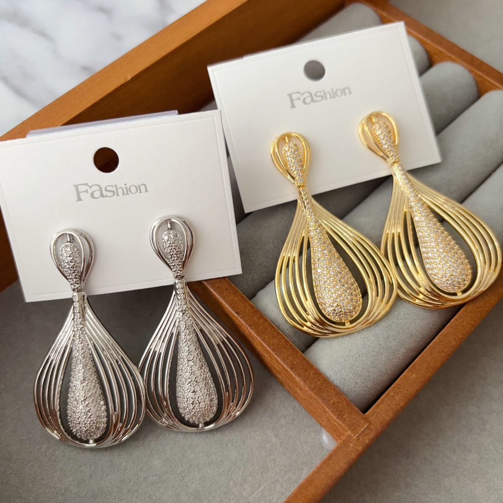 fashion zircone earrings