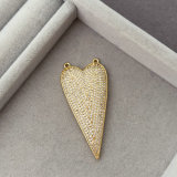 pave zircon heart charm